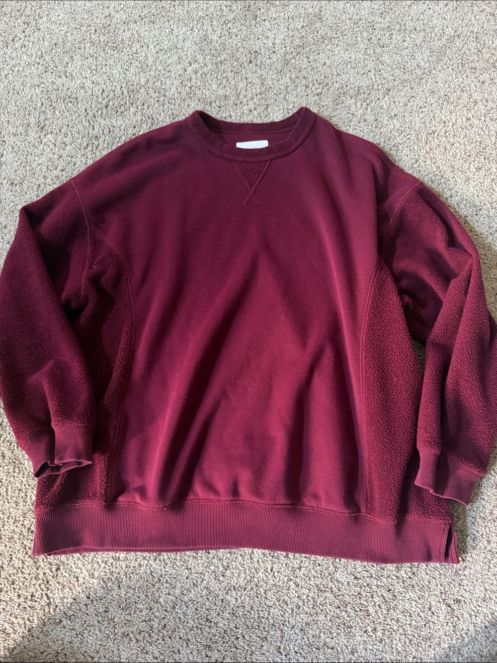 aerie Women's Burgundy Crewneck Sweatshirt